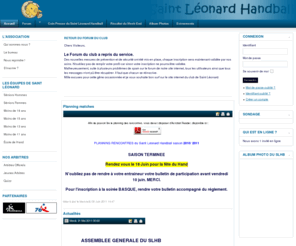 saintleonardhandball.org: Saint Léonard Handball
Saint Léonard Handball - Association Seinomarine