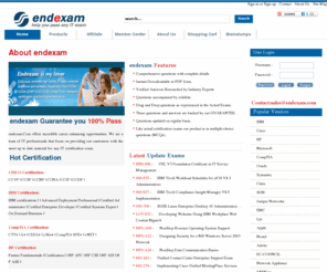 endexam.com: IT certification Learning materials, The Fastest and Guaranteed Way to Certify Now!Best Practice, Guaranteed Certify!  - EndExam
IT certification NO.1-The Fastest and Guaranteed Way to Certify Now!-endexam.