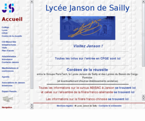 lycee-janson.com: Accueil Lycée Janson de Sailly - Paris
lycée janson de sailly - Paris. Collège, lycée, CPGE