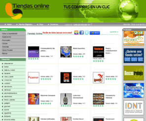 tiendasonline.mobi: Tiendas Online - guiasamarillas
Directorio de Tiendas online clasificado por categorías. Con nuestro mosaico de tiendas online puede comprar electrónica, informática, hogar, supermercado, moda, deportes, viajes, libros, música, películas, entradas, juguetes