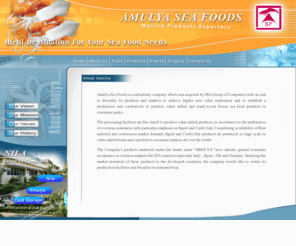 amulyaseafoods.com: Amulya Sea Foods
Nila Sea Foods is a leading exporters in India,Nila Sea Foods was founded by Mr. D. Chandran Chairman of Nila Group of Companies