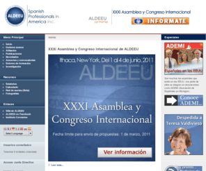 aldeeu.org: ALDEEU - Asociación de Licenciados y Doctores Españoles en Estados Unidos
Web de la Asociación de Licenciados y Doctores Españoles en EE.UU.(Spanish Professionals in America, Inc.)