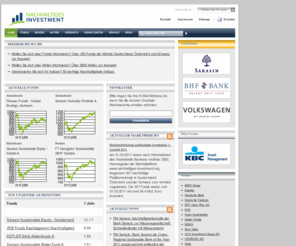 nachhaltiges-investment.info: Nachhaltiges Investment - Die Plattform für Nachhaltigkeitsfonds und -indizes
Marktplattform für nachhaltiges Investment in Deutschland, Österreich und der Schweiz. Datenbank für Fonds, Indize, Aktien und weitere Informationen zum nachhaltigen Investment