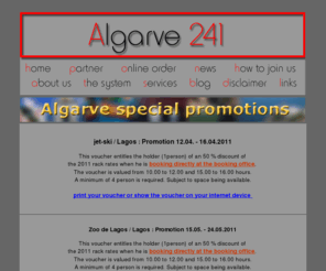 algarvediscount.com: algarve241
algarve241, discount, 2 meals served only one paid, tourist businesses give, discount directly to the clients Digital, picture libary for the Algarve region