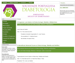 spd.pt: Sociedade Portuguesa de Diabetologia - Entrada
Sociedade Portuguesa de Diabetologia