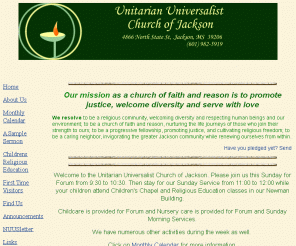 uujackson.org: The Unitarian Universalist Church of Jackson, MS
