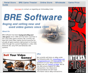 brevideogames.com: BRE Software Fresno, California - Buy Sell Trade PlayStation 2, Xbox 360, Sony PSP Video Games
Buy, sell and trade new and used video games. Instant Online Quote for Video Games, Systems & Accessories. Prompt payment.  We buy games for Atari 2600 to Xbox 360 and everything in between.