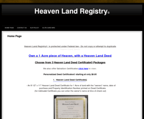 heavenlandregistry.com: Home Page
Heaven Property and Land Deed