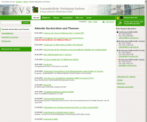 kvs-sachsen.de: Kassenärztliche Vereinigung Sachsen > Aktuell > Aktuelle Nachrichten und Themen
