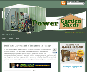 powergardensheds.com: Garden Sheds
All About Garden Sheds