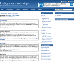 leningen-verzekeringen.nl: Informatie over verzekeren en informatie over lenen | Op Leningen-Verzekeringen.nl
verzekeringen en leningen biedt u informatie over diverse onderwerpen zoals verzekeringen, leningen en pensioenen.