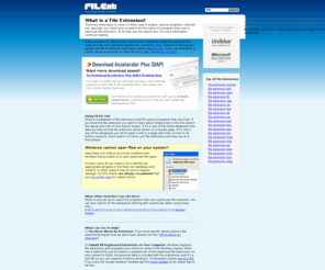 file-type.com: FILExt - The File Extension Source
FILExt.com is the file extension source. Here you'll find a collection of file extensions; many linked to the programs that created the files. This is the FILExt home page.