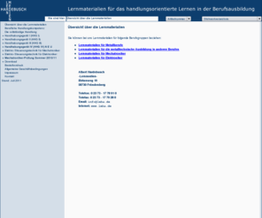 hlern.com: Hardebusch Lernmedien - Lernmaterialien für das handlungsorientierte Lernen in der Berufsausbildung
Lernmedien Hardebusch - Lernmaterialien für das handlungsorientierte Lernen in der Berufsausbildung