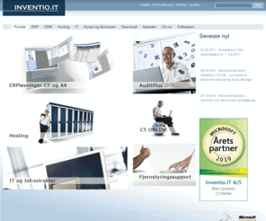 inventio.it: ERP, C5 Online, Hosting og IT - Inventio.it
Vi holder fokus på din virksomhed, så du kan fokusere på dine kunder. Microsoft Dynamics C5 og AX, C5 Online, Hosting og IT Totalløsninger.