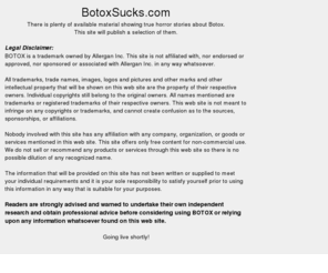 botoxpictures.com: Why Botox sucks. A selection of true horror stories about Botox
Botox sucks. A few true horror stories about Botox, its side effects, dangers and warnings
