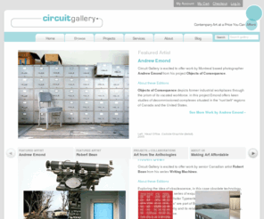 circuitgallery.org: Circuit Gallery | Affordable Limited Editions of Contemporary Photographic, Digital, and Print-Based Works on Paper
Circuit Gallery specializes in limited editions of contemporary photographic, digital, and print-based works on paper.


