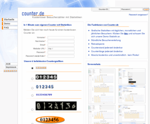 counter.de: Counter.de
Counter.de - Kostenlose Counter, kostenlose Zähler u.a.