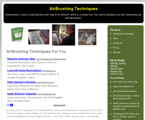 airbrushingtechniques.net: Airbrushing Techniques - Info About Airbrushing Techniques
Airbrushing is a type of painting done with help of an airbrush, which is a handy tool. This article will guide you with airbrushing tips and techniques.