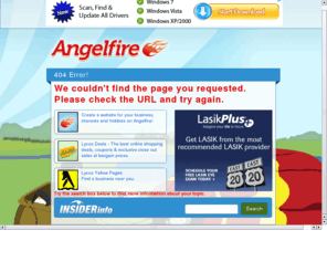 bobulrichsr.com: Angelfire - error 404
Angelfire on Lycos, established in 1995, is one of the leading personal publishing communities on the Web. Angelfire makes it easy for members to create their own blogs, web sites, get a web address (domain) and start publishing online.