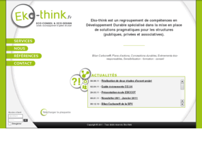eko-think.com: Eko-think - Accueil
Eko-think - Eco-conseil & Eco-design - Conseil accompagnement et gestion de projet en Développement Durable.