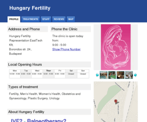 hungary-fertility.com: The Brochure of Hungary Fertility  on whatclinic.com
Find out more about Hungary Fertility  on whatclinic.com. Get address and phone number, read reviews , check prices, see a map and email the clinic directly.