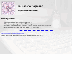 rogmann.com: Dipl.-Math. S. Rogmann
Arbeitsgebiete von Sascha Rogmann