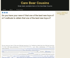 carebearcousins.com: Care Bear Cousins
Great deals available here on the Care Bear Cousins