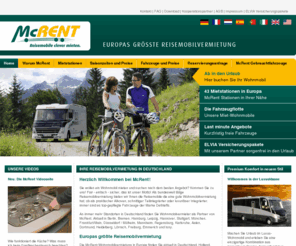 mcrentie.info: Reisemobilvermietung, Wohnmobil mieten, Wohnmobilvermietung – McRent
McRent - Ihr Spezialist für Wohnmobile mieten in Deutschland. Ob in Berlin, Bremen, Hamburg, München, Düsseldorf, Dortmund, Stuttgart, Leipzig und vielen weiteren Orten in Deutschland. Bei uns finden Sie Ihr Wunschfahrzeug!