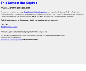 handyman-express.com: HANDYMAN-EXPRESS.COM Has Expired!
