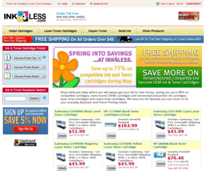 reinkforless.com: Ink4Less.com | Printer ink cartridges, laser toner cartridges, copier toner cartridges, inkjet cartridges and solid ink. Our mission is to save you money. Ink for less is the economical choice.
We provide the best selection and largest variety of printer ink cartridges, laser toner cartridges, copier toner cartridges, inkjet cartridges and solid ink. The best selection of compatible, name brand (OEM) and remanufactured cartridges. Our mission is to save you money. Ink for less is the economical choice.