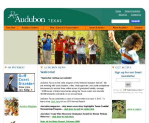 audubontexas.org: Audubon Texas
Audubon Texas is the state program of the National Audubon Society. Through Audubon Centers and in partnership with local chapters, we connect people of all ages and backgrounds to nature through our conservation, education and outreach programs.