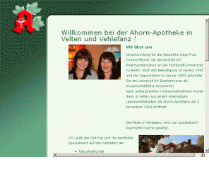 apotheke-velten.de: Ahorn-Apotheke Velten
Ahorn Apotheke Velten