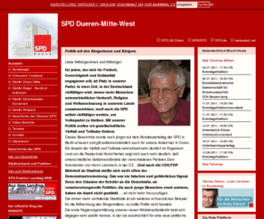 spd-dueren-mitte-west.de: Homepage - SPD Dueren-Mitte-West
Webseite des SPD-Ortsvereins Düren-Mitte-West mit aktuellen Nachrichten und Informationen rund um die SPD in Düren.