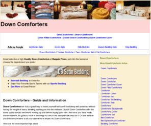 comfortersdown.com: Down Comforters
Down Comforters