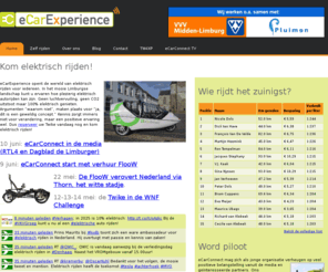 ecarconnect.com: Home - eCarConnect
Homepage met nieuws over eCarConnect en eCarExperience
Korte verhaaltjes over al het nieuwe op onze verhuur website
elektrische auto is te huur en te koop al jaren lang