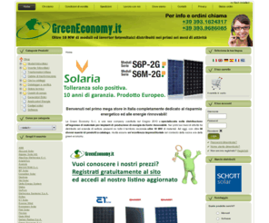 greeneconomy.it: Green Economy S.r.l.
GreenEconomy.it - Il primo e-commerce dedicato alla Green Economy