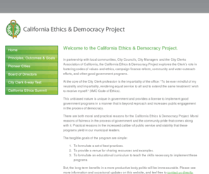 californiaethicsproject.com: California Ethics & Democracy Project
