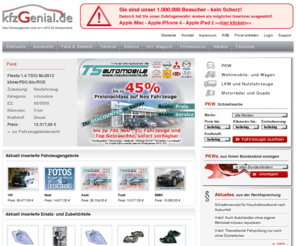 mecklenburg-vorpommern-automobile.de: Kfzgenial.de | Autobörse für Neuwagen, Gebrauchtwagen sowie Ersatzteile und Zubehör   
 Kfzgenial.de - Das Portal für den deutschen Fahrzeugmarkt. Autobörse, Ersatz- und Zubehörteile, Autohaus Internetseiten, Kfz- Branchen Unternehmerprofil. Privatanbieter haben die Möglichkeit, bis 3 Fahrzeuge zu Inserieren. Des Weiteren können Ersatz- und Zubehörteile, auch als Suchaufträge, Eingestellt werden.  
