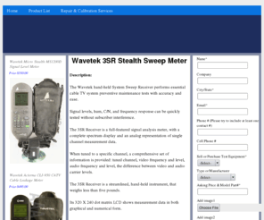 wavetek3sr.com: Wavetek 3SR Stealth Sweep Meter
Wavetek 3SR Stealth Sweep Meter