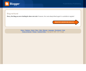deepinthechugach.com: Blogger: Blog not found
Blogger is a free blog publishing tool from Google for easily sharing your thoughts with the world. Blogger makes it simple to post text, photos and video onto your personal or team blog.