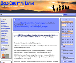 boldchristianliving.com: Bold Christian Living
Dealing with scriptural romance, parenting, and New Testament Church. Ministry of Jonathan Lindvall.