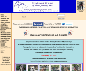 greyhoundfriendsnj.org: Welcome to Greyhound Friends of NJ, Inc.
Greyhound Friends of NJ, Inc. Web Site at RescueGroups!