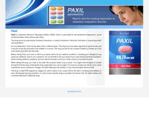 buypaxil.co.uk: Buy Paxil
Looking for a cheap Paxil? Buy Paxil without a prescription online!