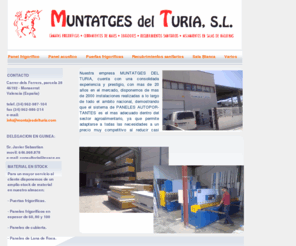 montajesdelturia.com: Muntatges del Turia, S.L.
Empresa dedicada al suministro, montaje y rehabilitación de cámaras frigoríficas.