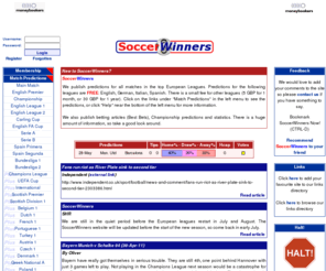 soccerwinners.com: SoccerWinners - free soccer predictions
