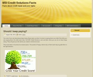 msicreditsolutionsfacts.com: MSI Credit Solutions | The Facts
Facts about credit repair and what possible actions MSI Credit Solutions can perform for you.