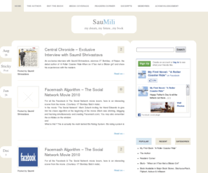 saumili.com: Saumili.com - National Best Seller Novel
Saumil Shrivastava graduated from IIT Bombay in 2006. His first book "A Roller Coaster Ride" - When an IITian Met a Bitsian Girl launched on June 2010