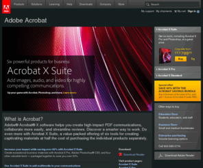 adobeacrobat.com: create PDF, edit PDF | Adobe Acrobat
See how you can use Acrobat X to create high-impact PDF communications, collaborate more easily, and streamline reviews.