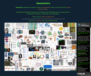 awesomics.com: Awesomics
Awesomics celebrates the awesome power of post-genomic science, and the fruits of the Human Genome Project.