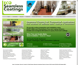 ecofriendlyfloorswalls.com: Eco Seamless Coatings
Seamless, Ecologically Friendly  Alternative to Epoxy Flooring Coatings